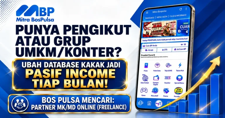 Peluang Partner MK/MD BOS PULSA untuk pemilik jaringan, grup UMKM, atau konter