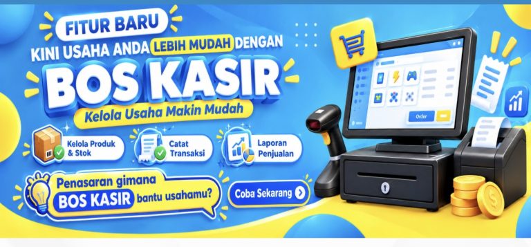 Fitur baru BOS Kasir untuk mengelola produk, stok, transaksi, dan laporan penjualan
