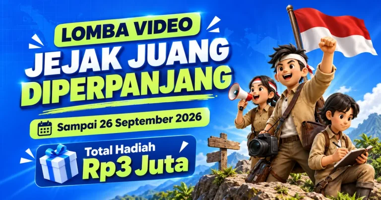 Lomba Video Jejak Juang BOS PULSA diperpanjang sampai 26 September 2026 dengan total hadiah Rp3 juta
