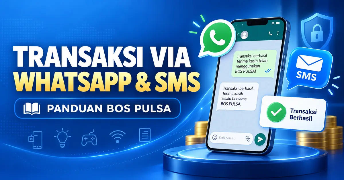 Panduan transaksi BOS PULSA melalui WhatsApp dan SMS