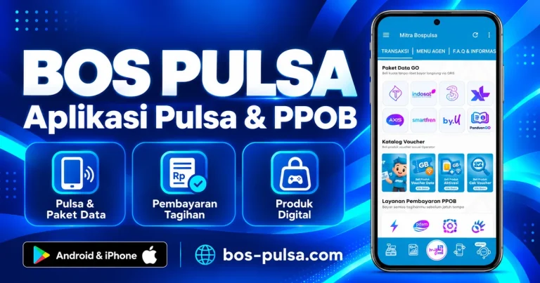 Aplikasi BOS PULSA untuk pulsa, paket data, pembayaran tagihan, dan produk digital di Android serta iPhone